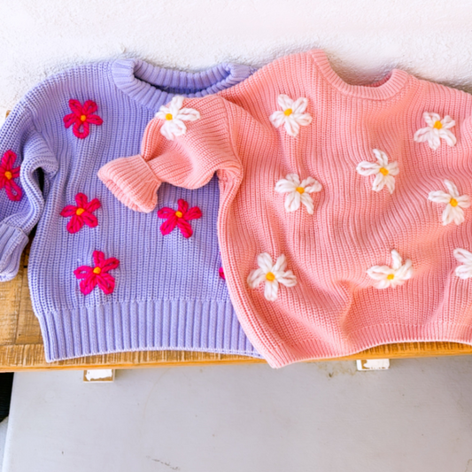 Flower Knit Sweater