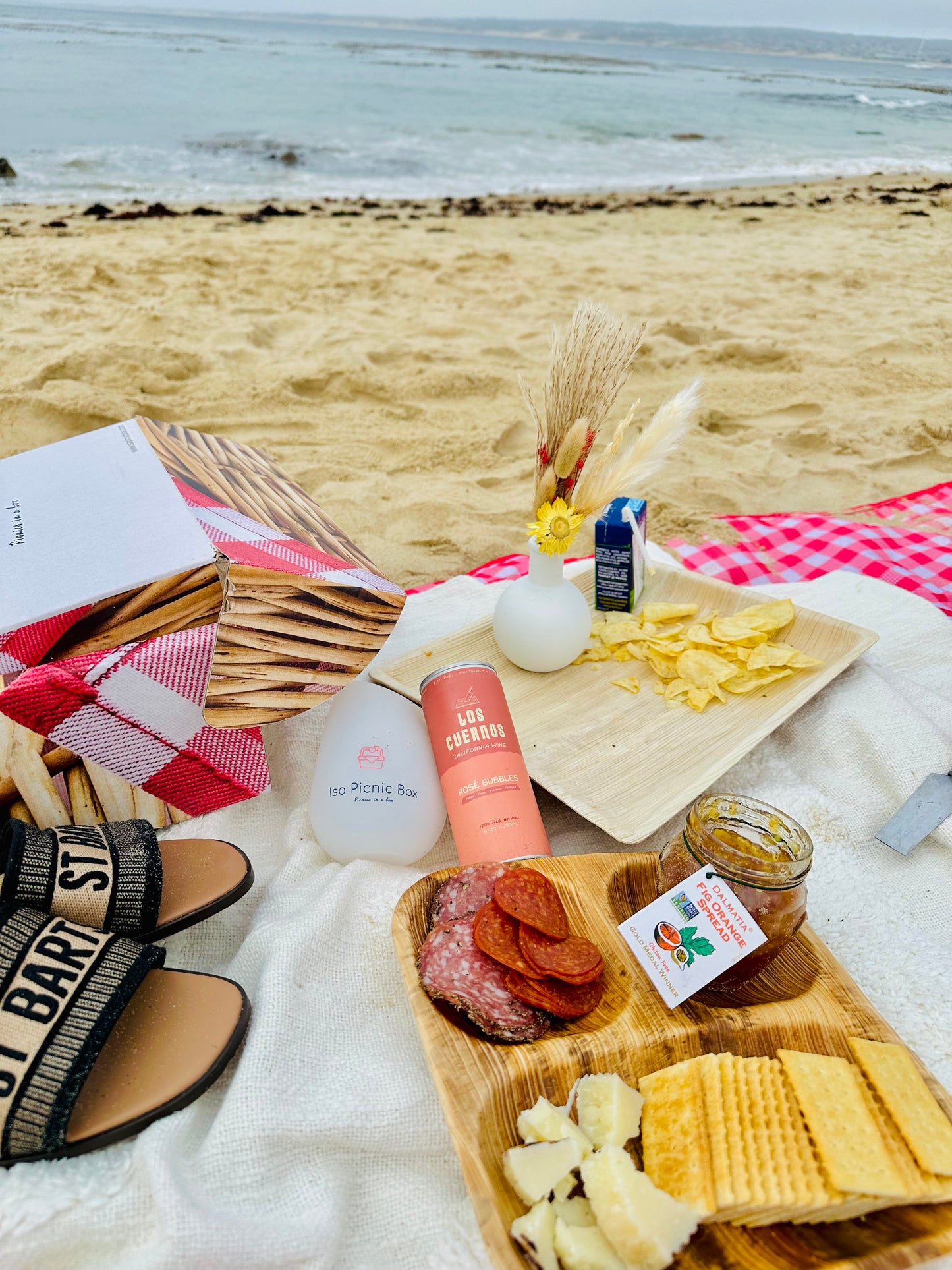 Picnic Box-  Red (waterproof blanket)