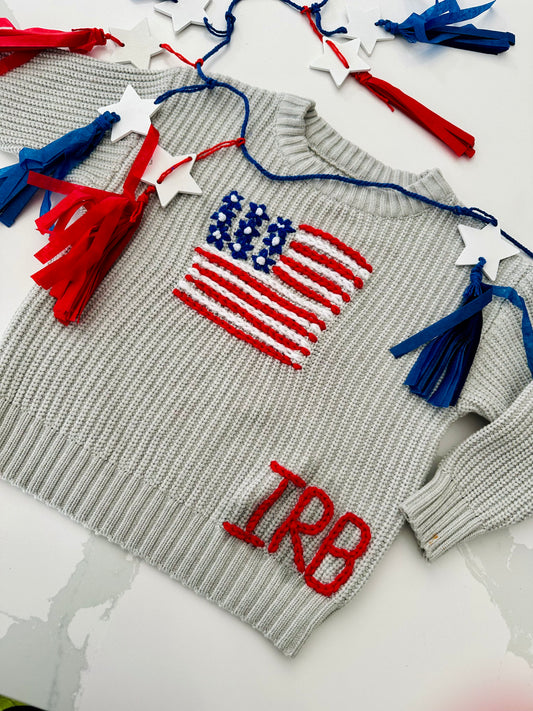 American Flag Kids Sweater