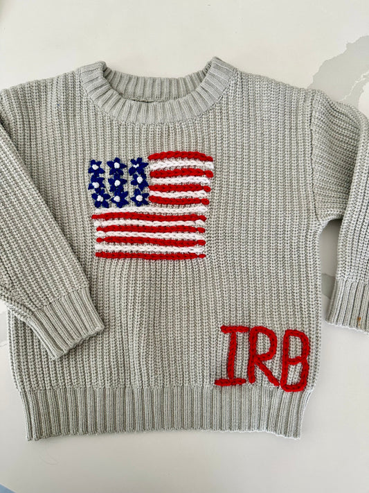 American Flag Kids Sweater