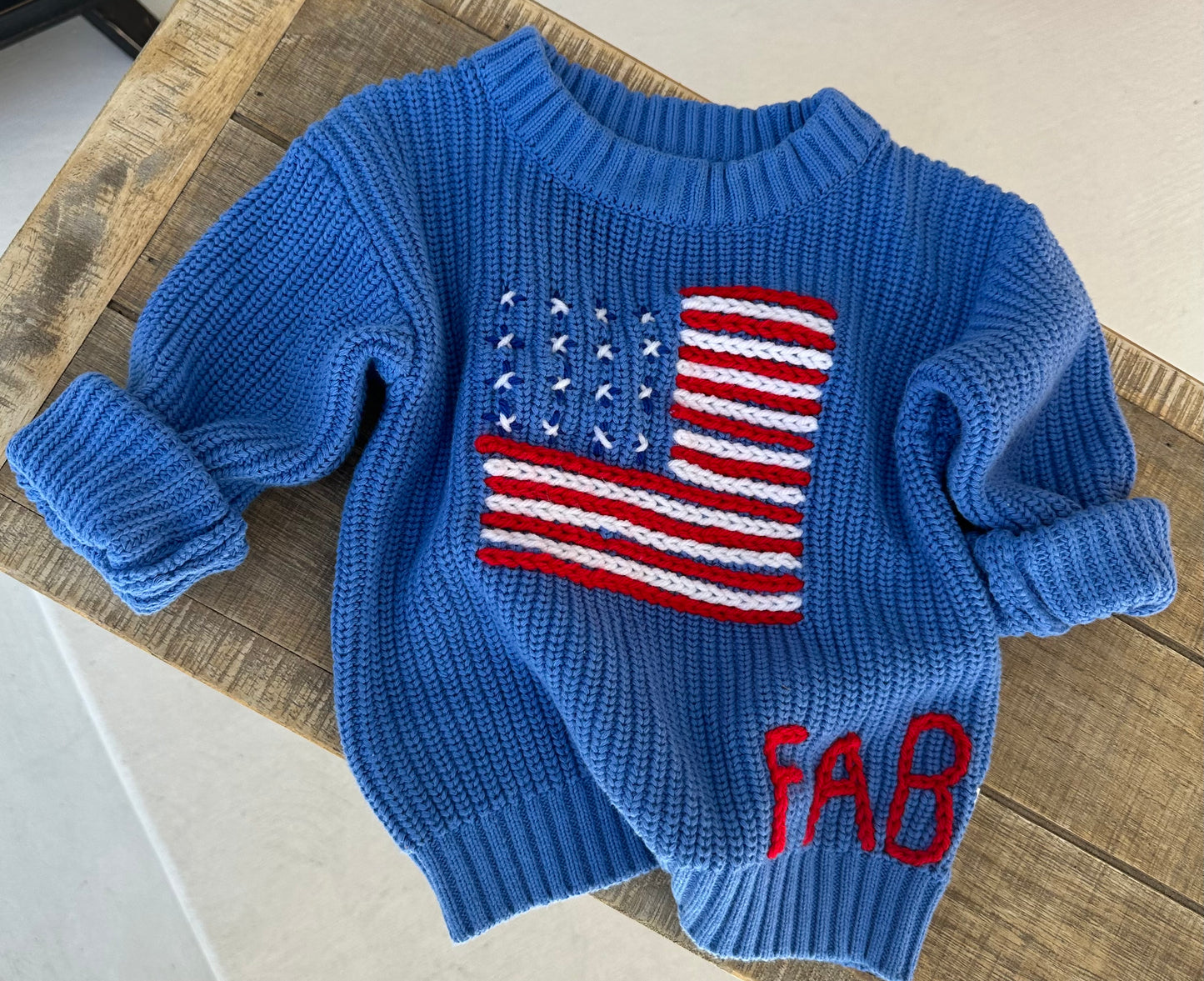 American Flag Kids Sweater