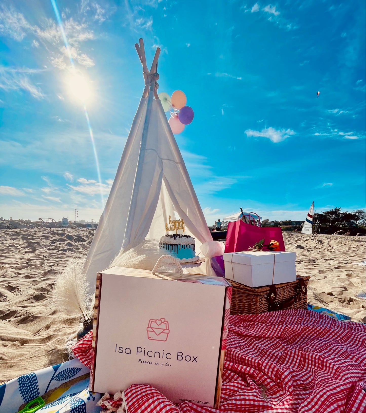 Picnic Box-  Red (waterproof blanket)