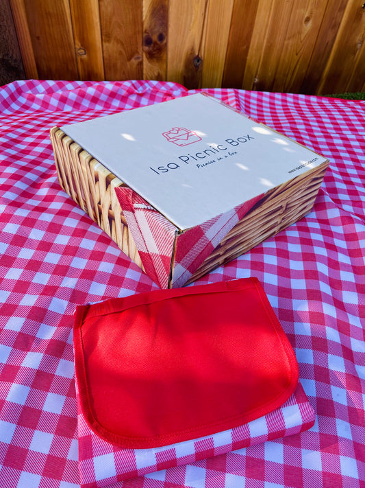 Picnic Box-  Red (waterproof blanket)